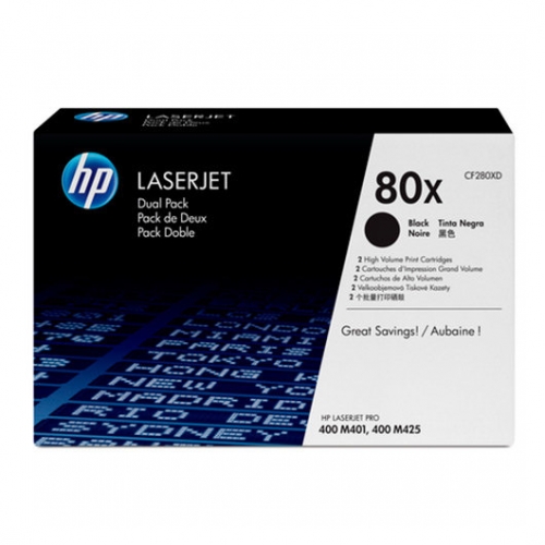 Toner Original HP Laserjet 80X CF280XD Preto