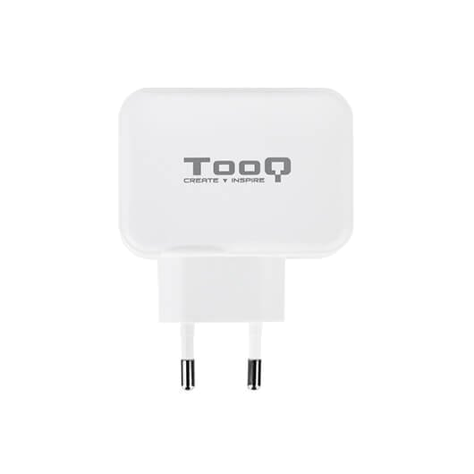 CARREGADOR DUPLO USB-C + USB A TOOQ BRANCO
