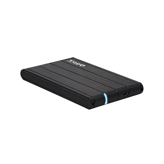CAIXA DISCO EXTERNO 2.5 USB3.1 SATA TOOQ ALUMINIO Preto