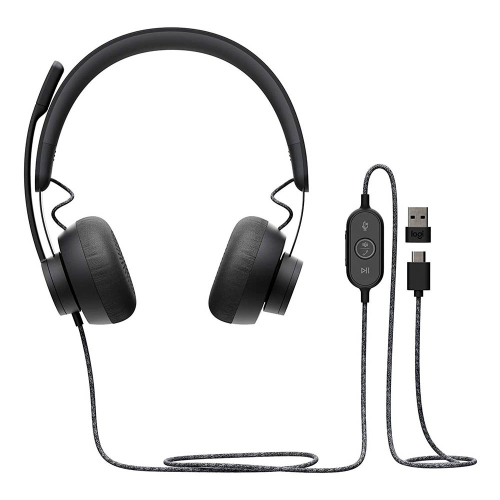 AURICULARES MICRO LOGITECH ZONE WIRED Preto
