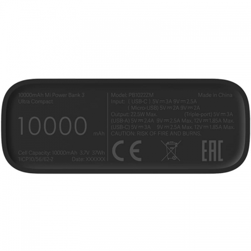 Xiaomi Power Bank 3 10000 mAh Ultra Compact Preto