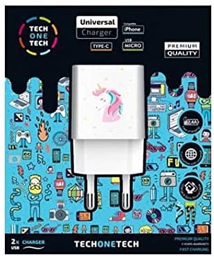 CARREGADOR DOBLE TECH ONE TECH UNICORNIO DREAM