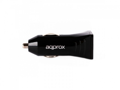 CARREGADOR AUTO 2 USB APPROX 3.1A PRETO