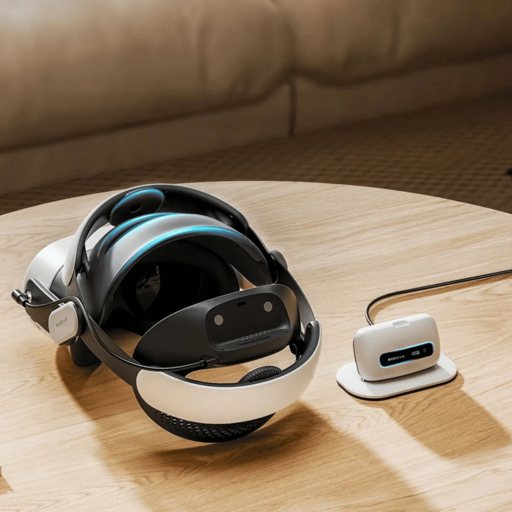 BoboVR M3 Pro+ Branco,cinta de cabeça com bateria de 6500 mAh e base de carregamento para Meta Quest 3 e 3S