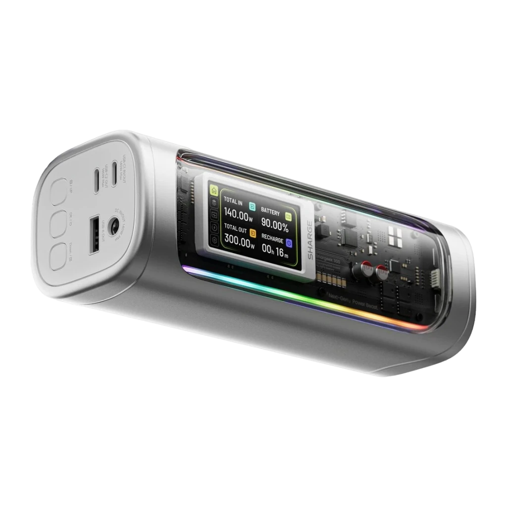 Sharge Shargeek 300 X3 Prata 24000mAh 300W Power Bank