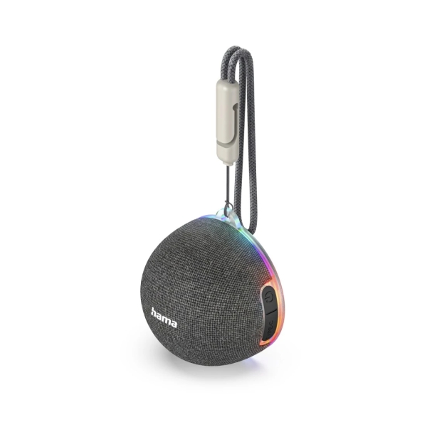 Hama MagBuddy Mini Coluna de Som Portátil com Anel Magnético - Bluetooth 6.0 - Iluminação LED