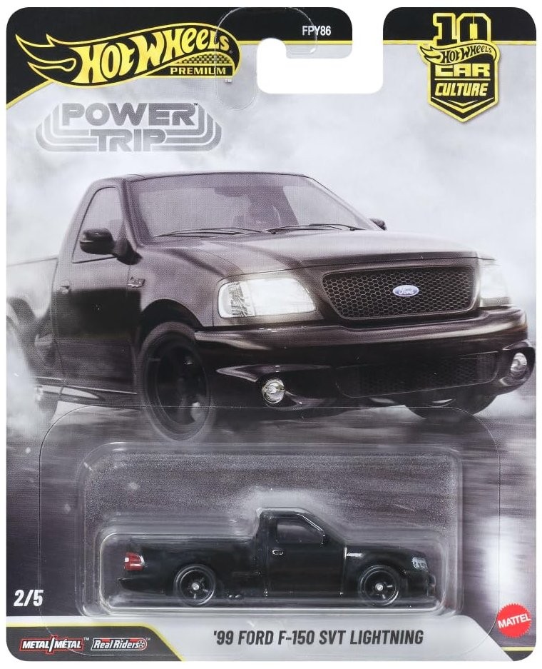 Carro Hot Wheels Premium Car Culture:Power Trip - 1999 Ford F-150 SVT Lightning 1:64