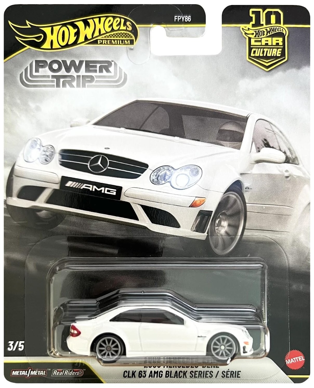 Carro Hot Wheels Premium Car Culture:Power Trip - 2008 Mercedes-Benz CLK 63 AMG Black Series 1:64