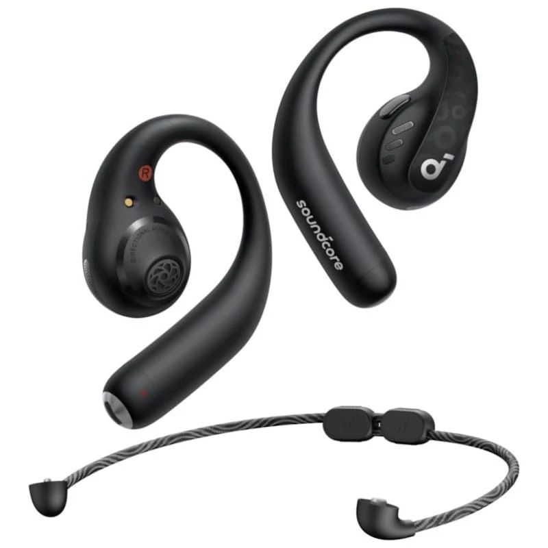 Auriculares Soundcore AeroFit Pro Preto Open-Ear Bluetooth 5.3 IPX5