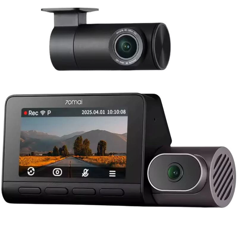 70mai 4K T800 Premium Set WiFi 5GHz 3 polegadas visão noturna modo estacionamento Dashcam + Câmara Traseira 70mai RC41