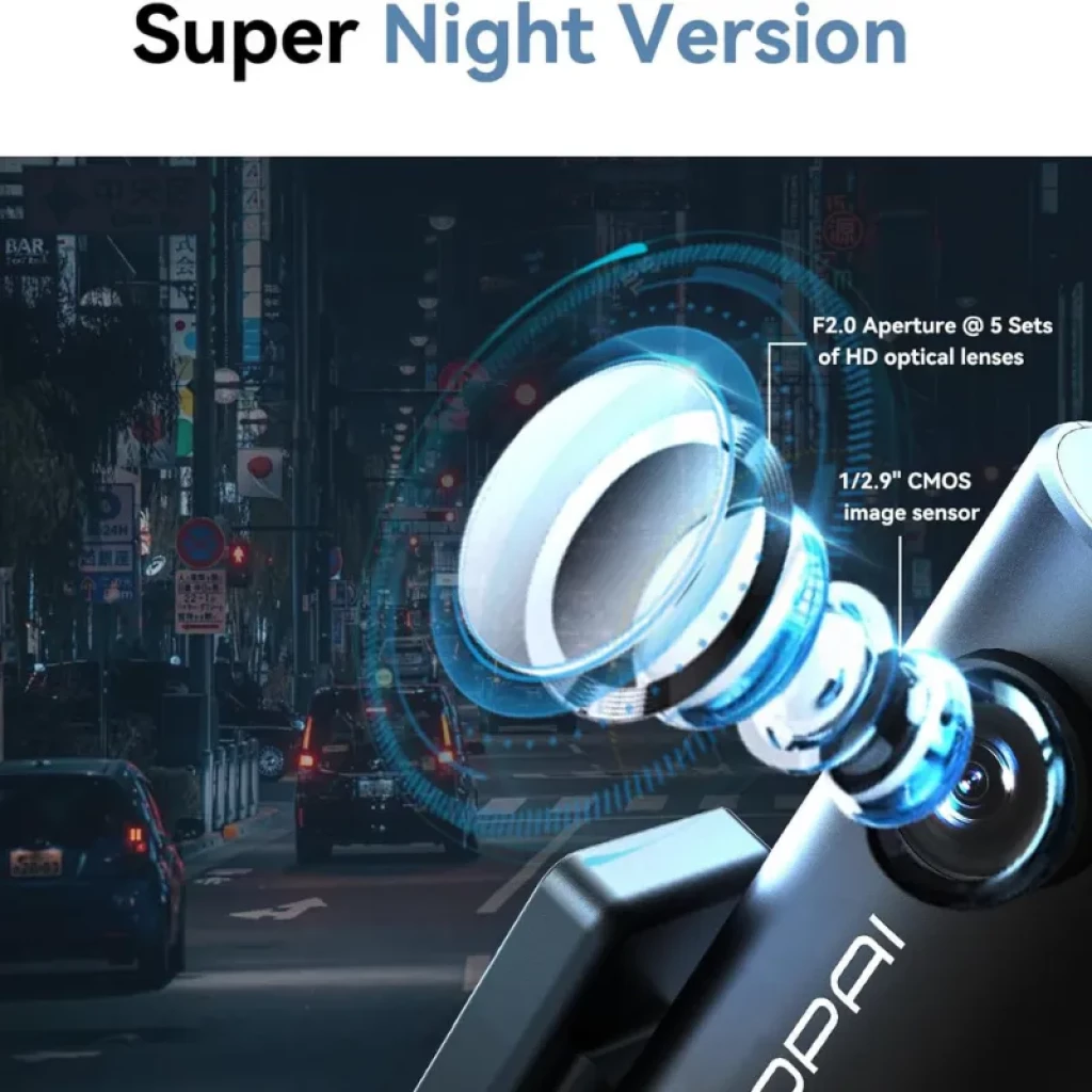 DDPAI MINI Pro 2K com WiFi modo de estacionamento controlo por voz supercondensador Dashcam