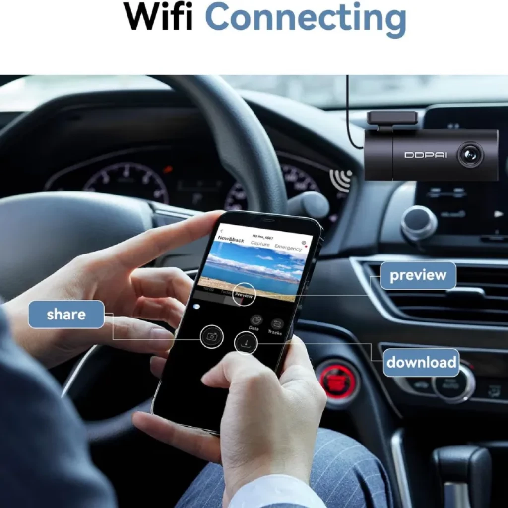 DDPAI MINI Pro 2K com WiFi modo de estacionamento controlo por voz supercondensador Dashcam