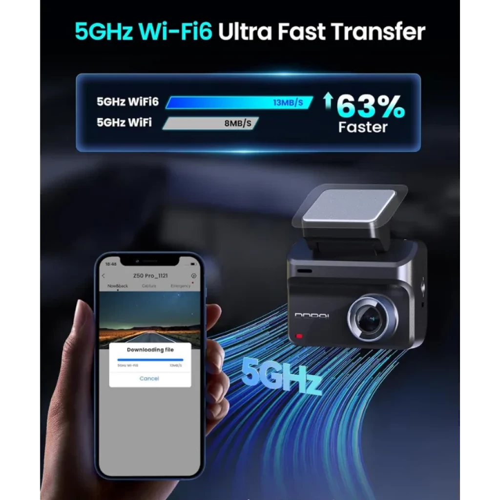 DDPAI Z50 Pro GPS 4K WiFi 5GHz 3 polegadas visão noturna modo estacionamento supercondensador ADAS Dashcam