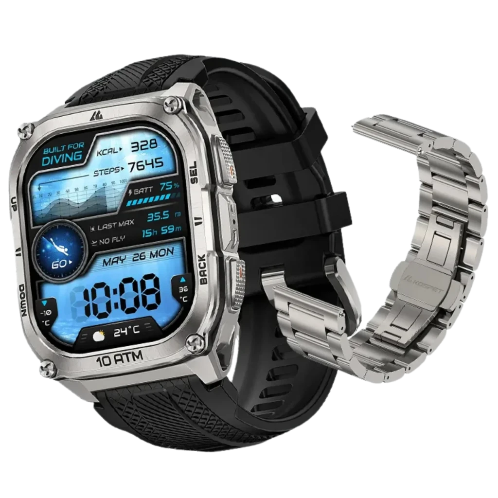 Smartwatch KOSPET Tank M4 Special Edition Prateado