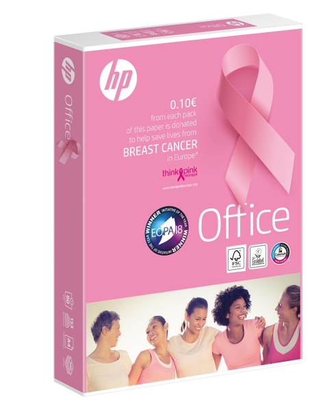 HP Office Pink Ream A4 80gr. 210x297mm (500 Folhas) Branco