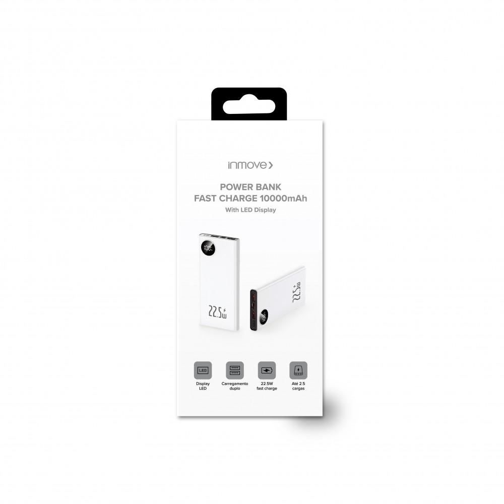 Powerbank Inmove 10000Mah Pd20W+Qc22.5W Power Bank White