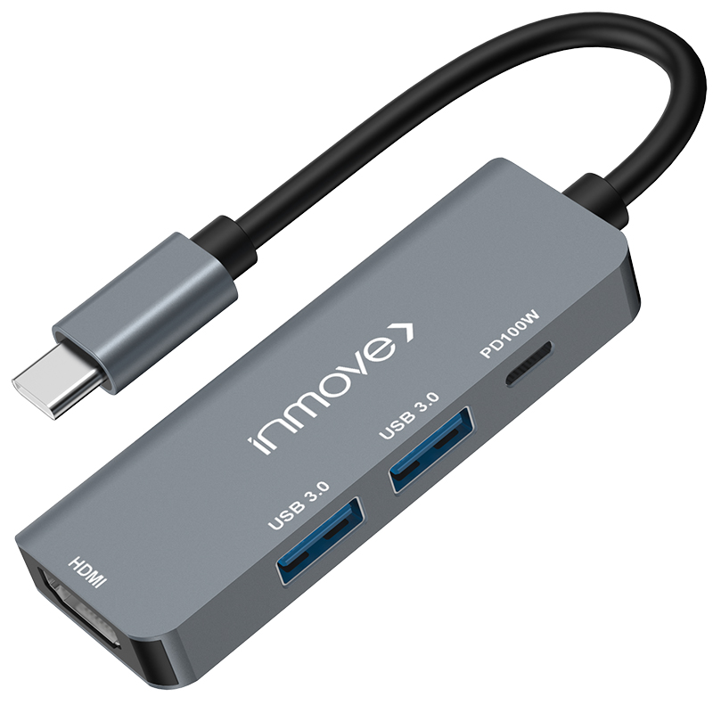 Hub Usb Inmove Hub 4 In 1 Pd100W Type-C 3.1 + Usb3.0*2 + Hdmi 4K60Hz