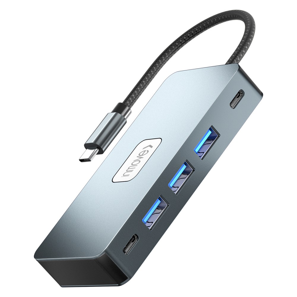 Hub Usb Inmove 7 In 1 Hub (Hdmi 30Hz 4K*2 + Usb-C *1 + Usb-A 3.0 10Gbps*3 + Usb-C Pd 100W*1)