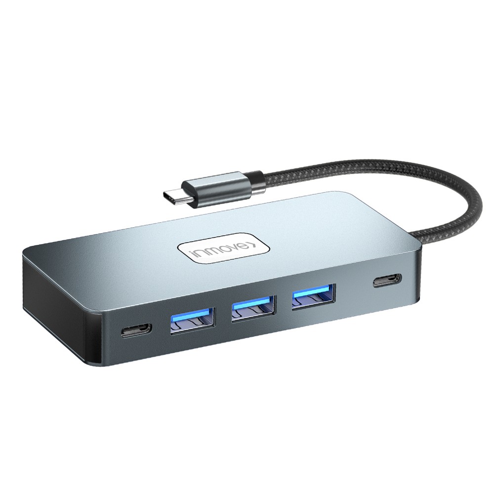 Hub Usb Inmove 7 In 1 Hub (Hdmi 30Hz 4K*2 + Usb-C *1 + Usb-A 3.0 10Gbps*3 + Usb-C Pd 100W*1)