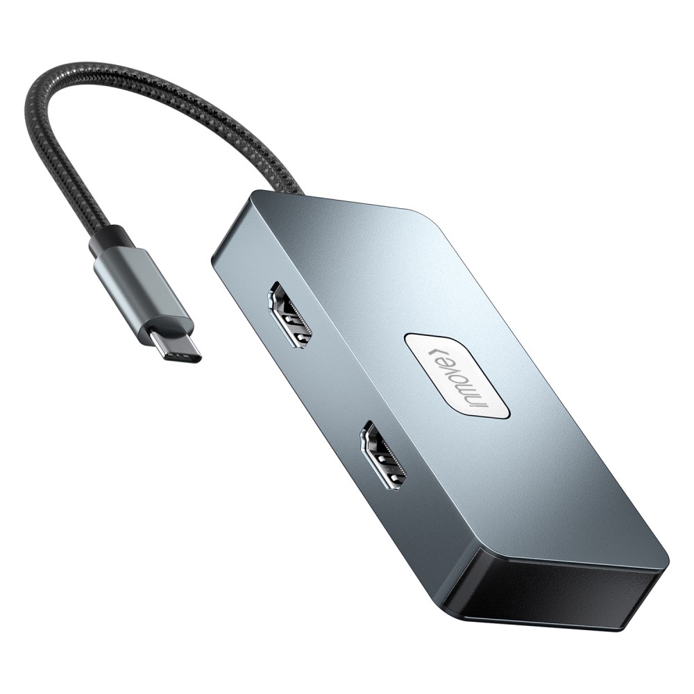 Hub Usb Inmove 7 In 1 Hub (Hdmi 30Hz 4K*2 + Usb-C *1 + Usb-A 3.0 10Gbps*3 + Usb-C Pd 100W*1)