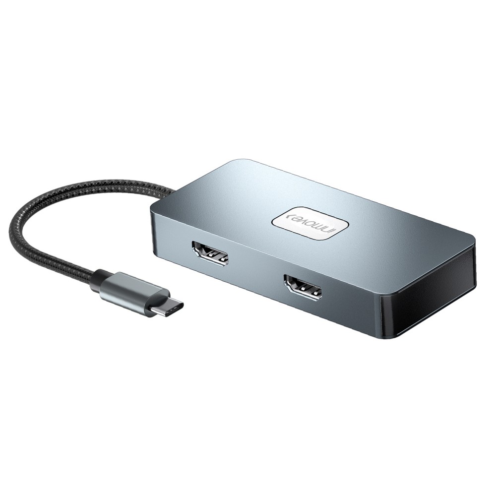 Hub Usb Inmove 7 In 1 Hub (Hdmi 30Hz 4K*2 + Usb-C *1 + Usb-A 3.0 10Gbps*3 + Usb-C Pd 100W*1)