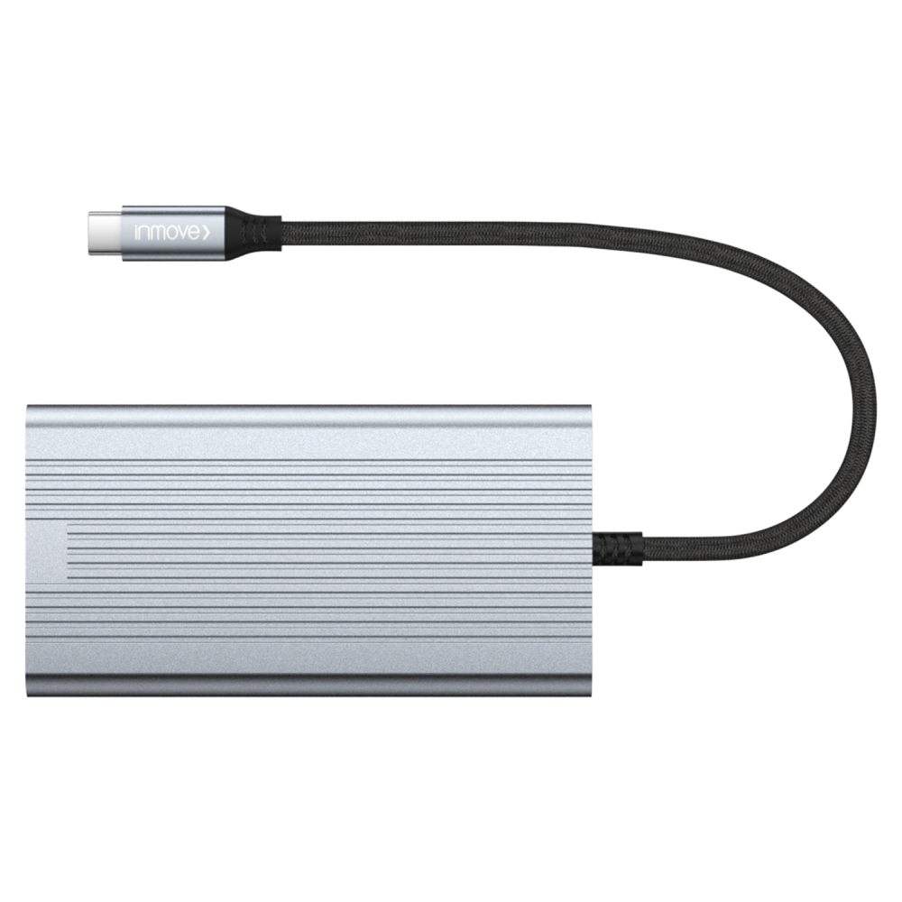 Hub Usb Inmove 10 In 1 Hub (Usb-C Pd100W*1 + Hdmi 60Hz 4K*2 + Usb-C 3.2*1 + Rj45 1000M*1 + Sd*1 + Tf3.0 100 Mb