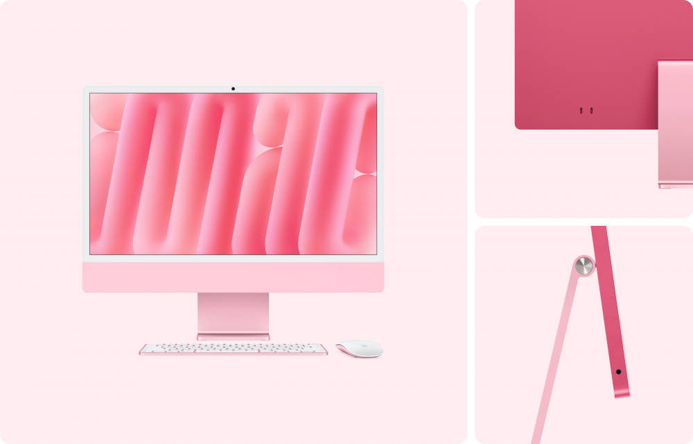 Apple iMac 24P Retina 4.5K display:Apple M6 12C CPU/12C GPU,16GB,256GB SSD - Pink