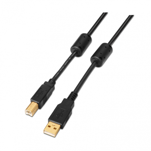 CABO USB(A) 2.0 A USB(B) 2.0 AISENS 3M Preto